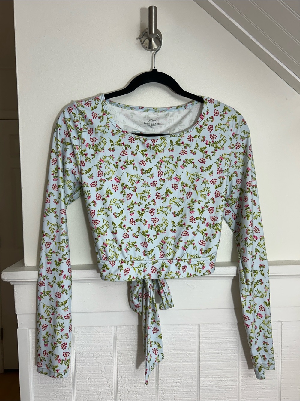 J Crew Rashguard Cloud Meadow Floral Print medium NWT Beach AOP summer surf